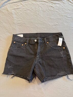 GAP Black Distressed Women's Denim Shorts NWT